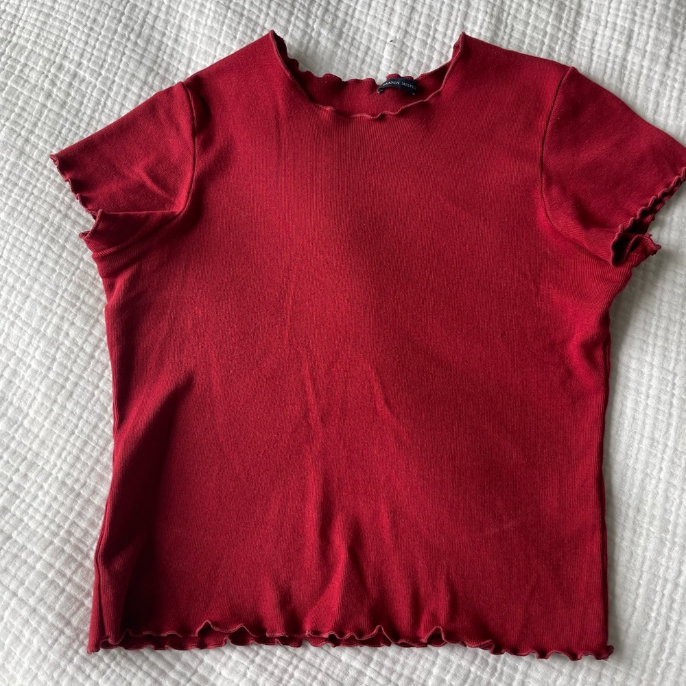Brandy Melville ruffle t-shirt